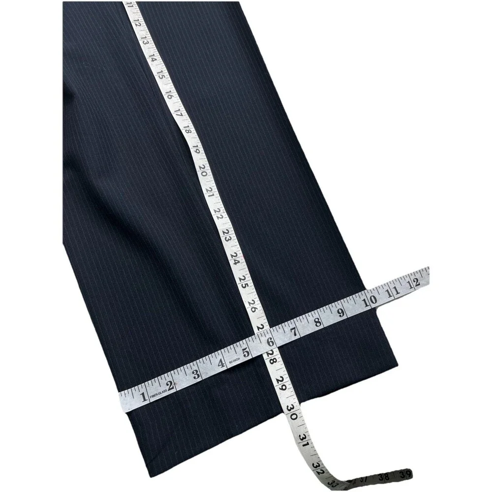 Mani Giorgio Armani Men Suit Navy Pencil Striped 40R 36x30 Jacket Pants Set
